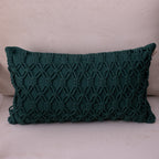 Capa de Almofada Macramê Verde – 30x50 cm