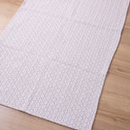 Tapete Beira Cama Indiano 70x140cm - Cru e Cinza Claro