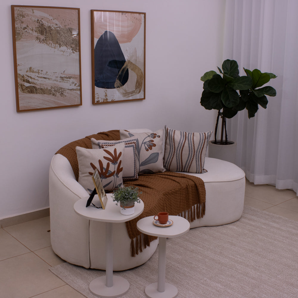 Kit com 4 Capas de Almofadas 43x43 - Botânico Terracota