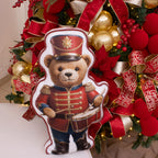 Almofada Urso Soldadinho de Natal com Tambor – 58x35 cm