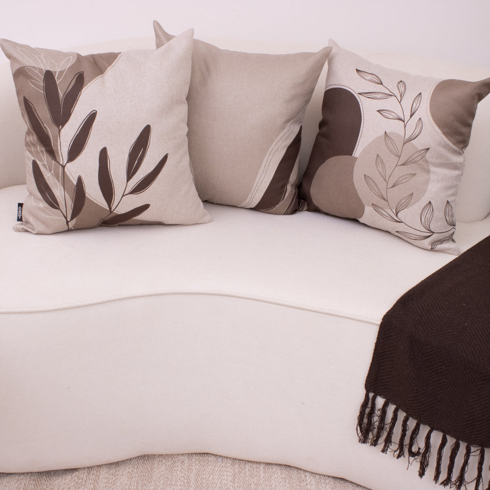 Kit com 3 Capas de Almofadas 43x43 - Natural Elegance