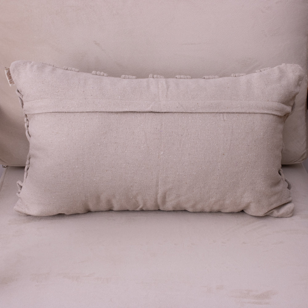 Capa de Almofada Macramê Cinza – 30x50 cm