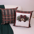 Kit com 2 Capas de Almofada Natalinas – Laços de Natal