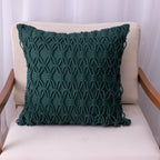 Capa de Almofada Macramê Verde– 50x50 cm