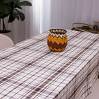 Toalha de Mesa Xadrez 1.40x3.0 m - Marrom