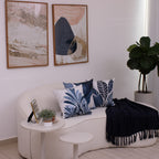 Kit com 3 Capas de Almofadas 43x43 - Azul Botanique Elegance