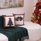 Kit com 2 Capas de Almofada Natalinas – Laços de Natal