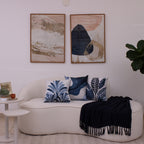Kit com 3 Capas de Almofadas 43x43 - Azul Botanique Elegance