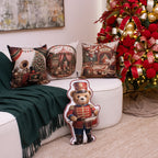Almofada Urso Soldadinho de Natal com Tambor – 58x35 cm