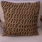 Capa de Almofada Trama Marrom Claro – 50x50 cm