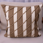 Capa de Almofada Dunas Cru e Marrom Claro – 50x50 cm