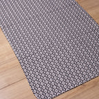 Tapete Beira Cama Indiano 70x140cm - Preto e Branco