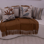 Kit com 4 Capas de Almofadas 43x43 - Botânico Terracota