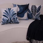Kit com 3 Capas de Almofadas 43x43 - Azul Botanique Elegance