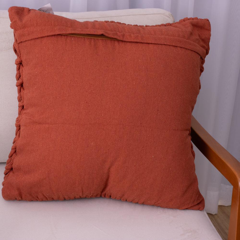 Capa de Almofada Trama Terracota – 50x50 cm