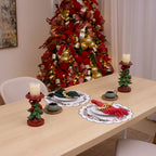 Jogo Americano Jardim de Natal Bordado – Kit 4 Peças