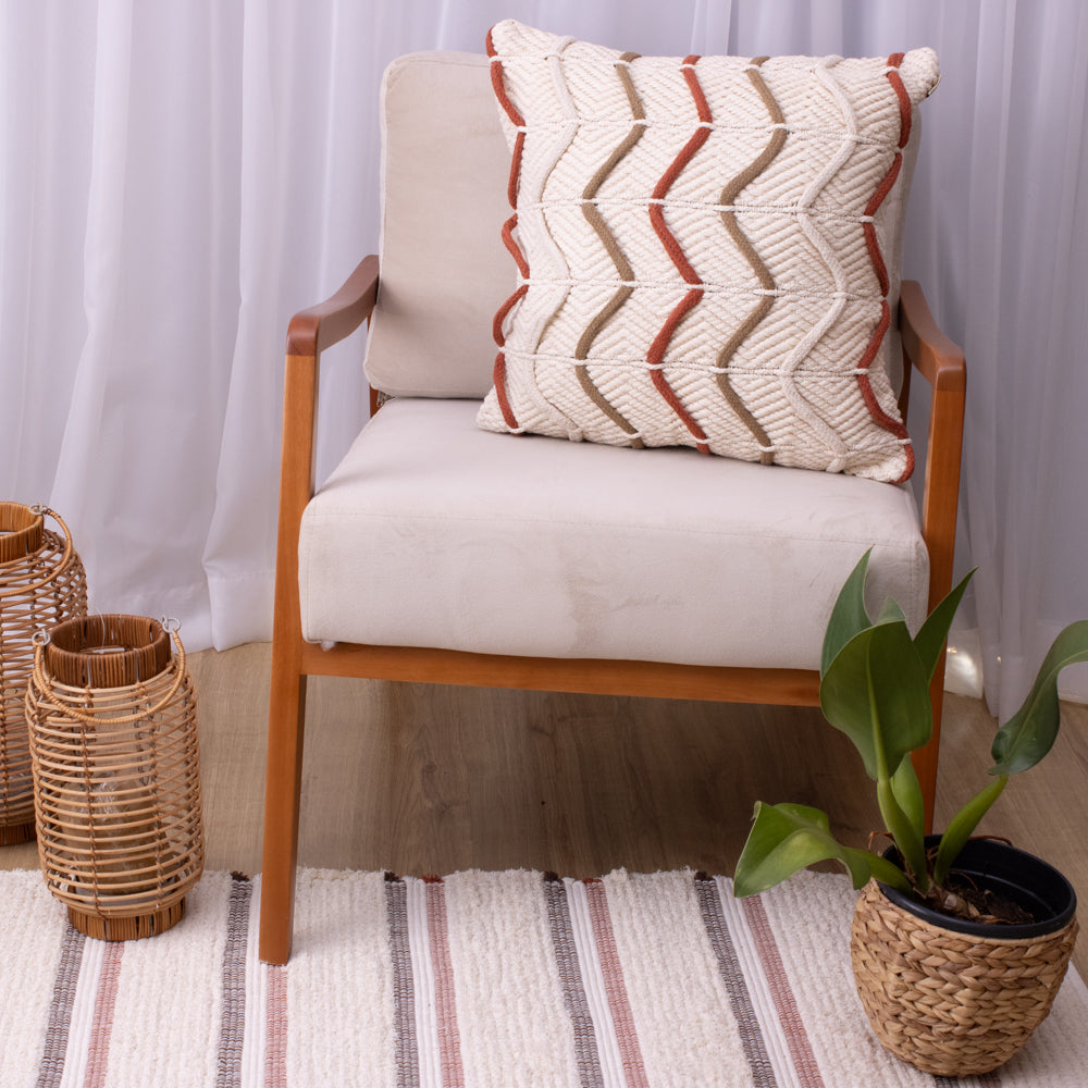 Tapete Beira Cama Jalapão 80x300 – Cru, Terracota e Café