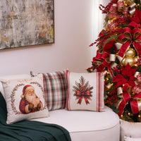Kit com 3 Capas de Almofada Natalinas – Noel Vintage