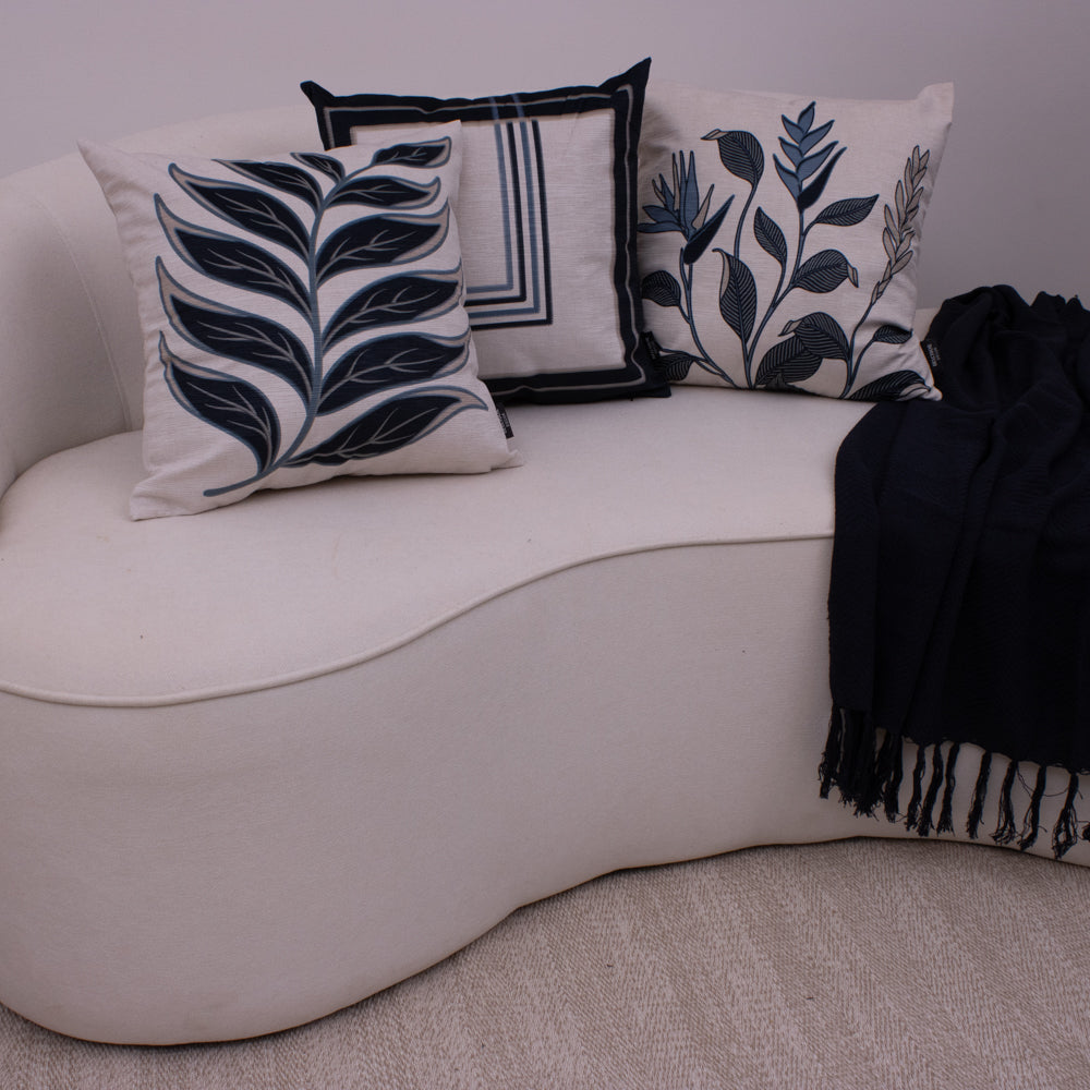 Kit com 3 Capas de Almofadas 43x43 - Azul Elegance