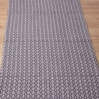 Tapete Beira Cama Indiano 70x140cm - Preto e Branco