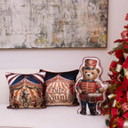 Kit com 2 Capas de Almofada Natalinas – Natal em Cena