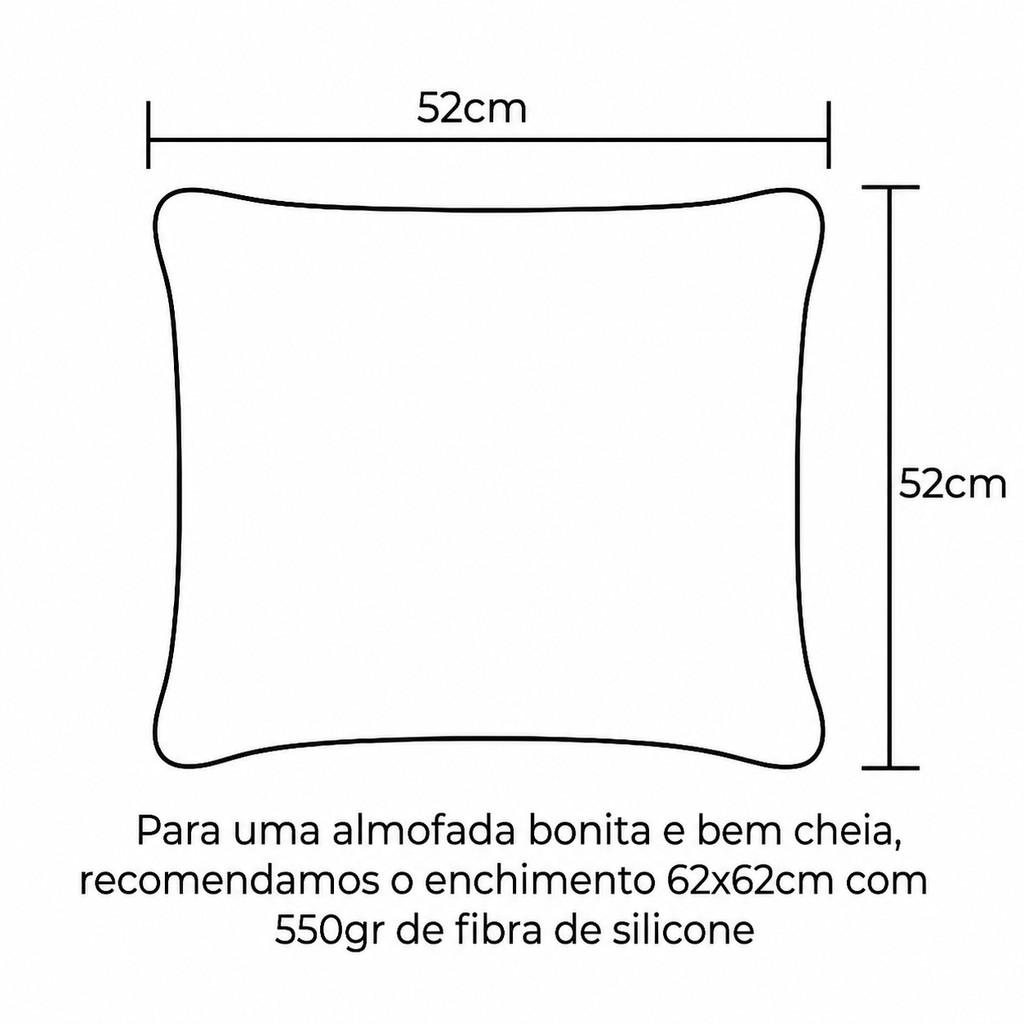 Capa de Almofada Trama Natural – 50x50 cm