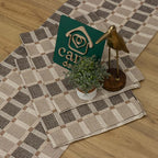 Jogo de Passadeira Zurick Dama com 3 peças - Marrom Claro e Escuro