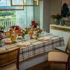 Toalha de Mesa Xadrez 1.40x1.40 m - Preta