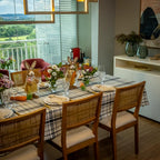 Toalha de Mesa Xadrez 1.40x1.40 m - Preta