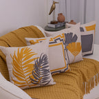 Kit com 4 Capas de Almofadas 43x43 - Linho Geométrico e Floral