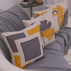 Kit com 4 Capas de Almofadas 43x43 - Linho Geométrico e Floral