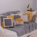 Kit com 4 Capas de Almofadas 43x43 - Linho Geométrico e Floral