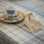 Toalha de Mesa Xadrez 1.40x1.40 m - Cinza
