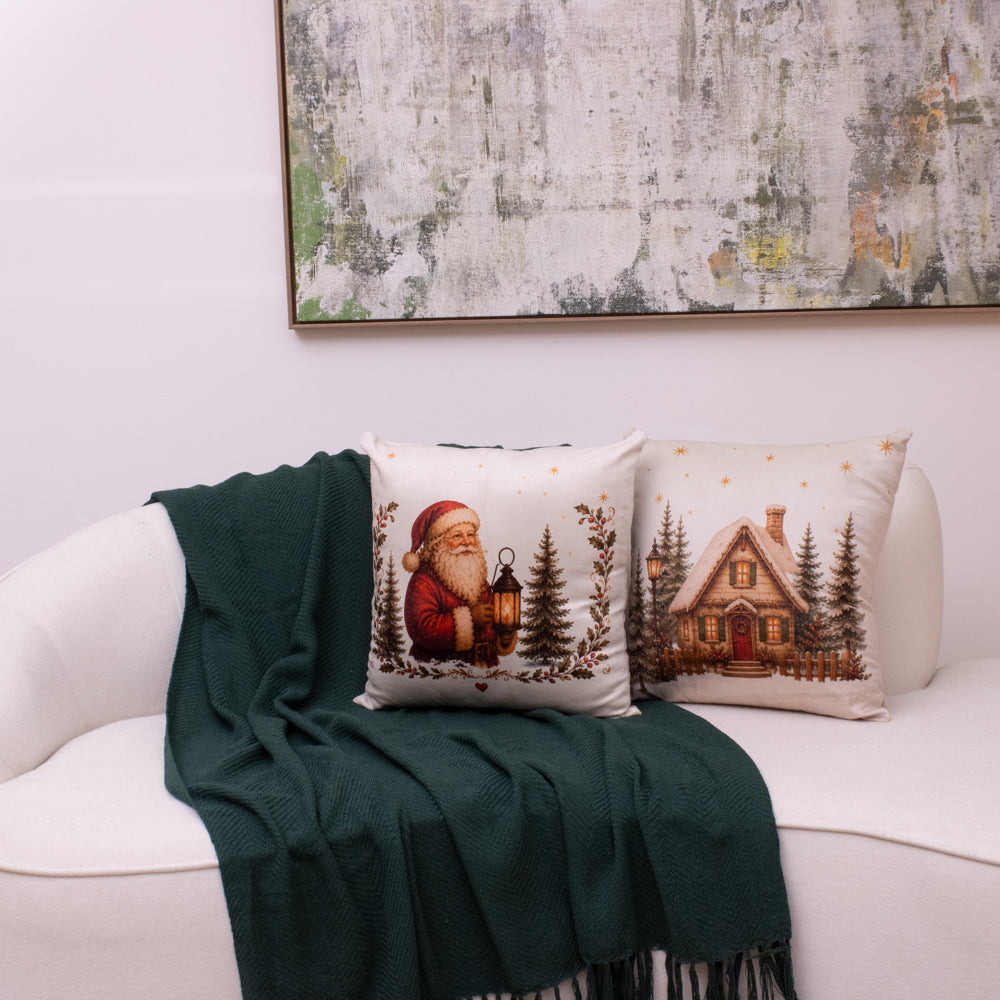 Kit com 2 Capas de Almofada Natalinas – Natal Aconchegante