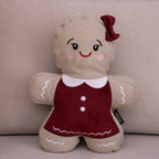 Almofada Natalina GingerBella com Bordado e Aplicação