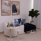 Kit com 3 Capas de Almofadas 43x43 - Azul Botanique Elegance