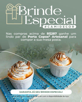 BRINDE: Par de porta copos