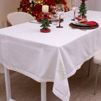 Toalha de Mesa Encanto Natalino Branca – 1,60 x 1,60 m