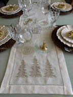 Caminho de Mesa Encanto Natalino Branco - Bordado 40x180 cm