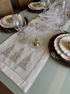 Caminho de Mesa Encanto Natalino Branco - Bordado 40x180 cm