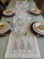 Caminho de Mesa Encanto Natalino Branco - Bordado 40x180 cm