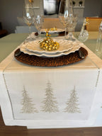 Caminho de Mesa Encanto Natalino Branco - Bordado 40x180 cm