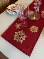 Caminho de Mesa Encanto Natalino Vermelho - Bordado 35x173 cm
