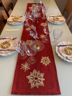 Caminho de Mesa Encanto Natalino Vermelho - Bordado 35x173 cm