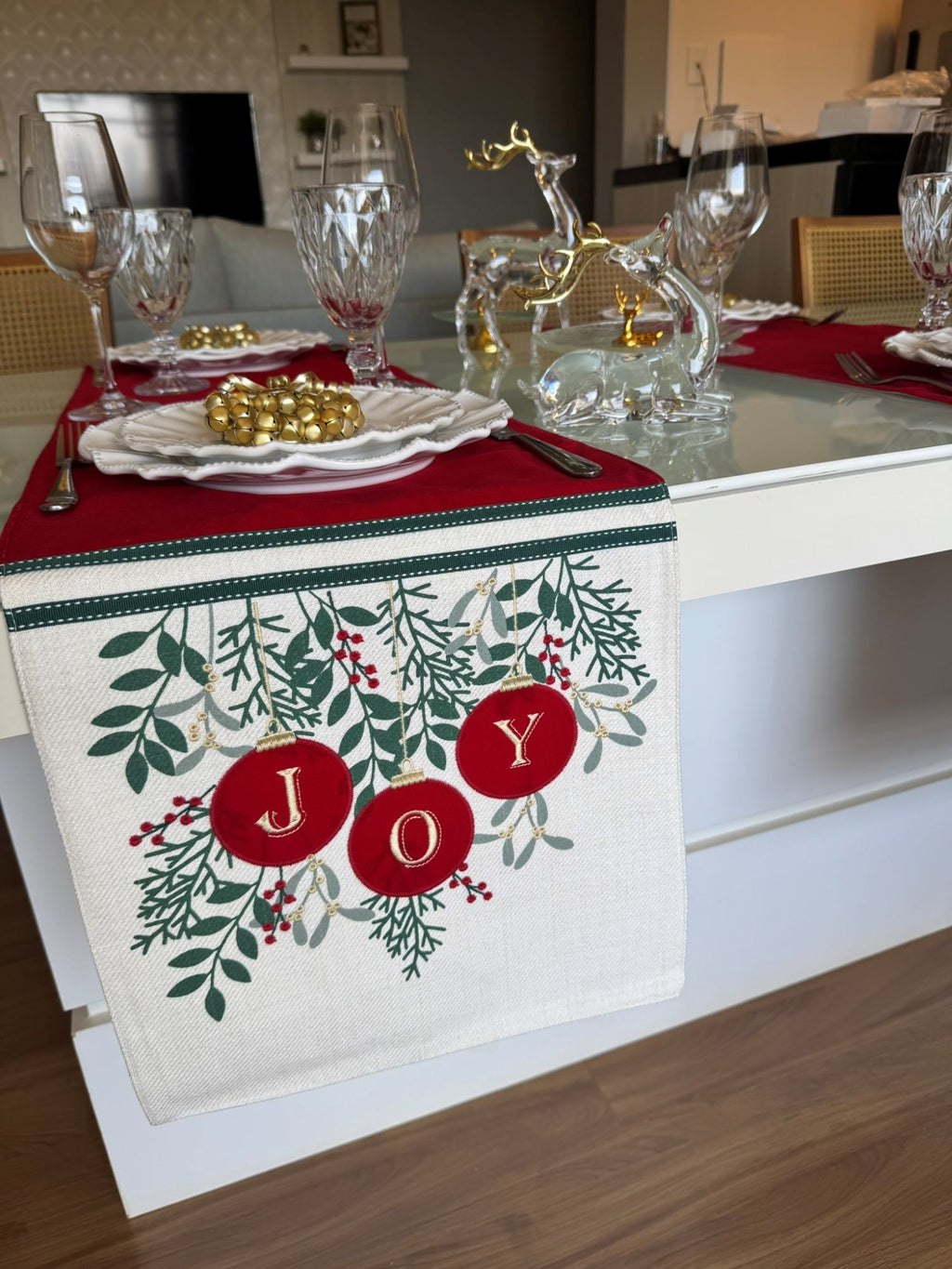 Caminho de Mesa Joy Bordado 40x180 cm