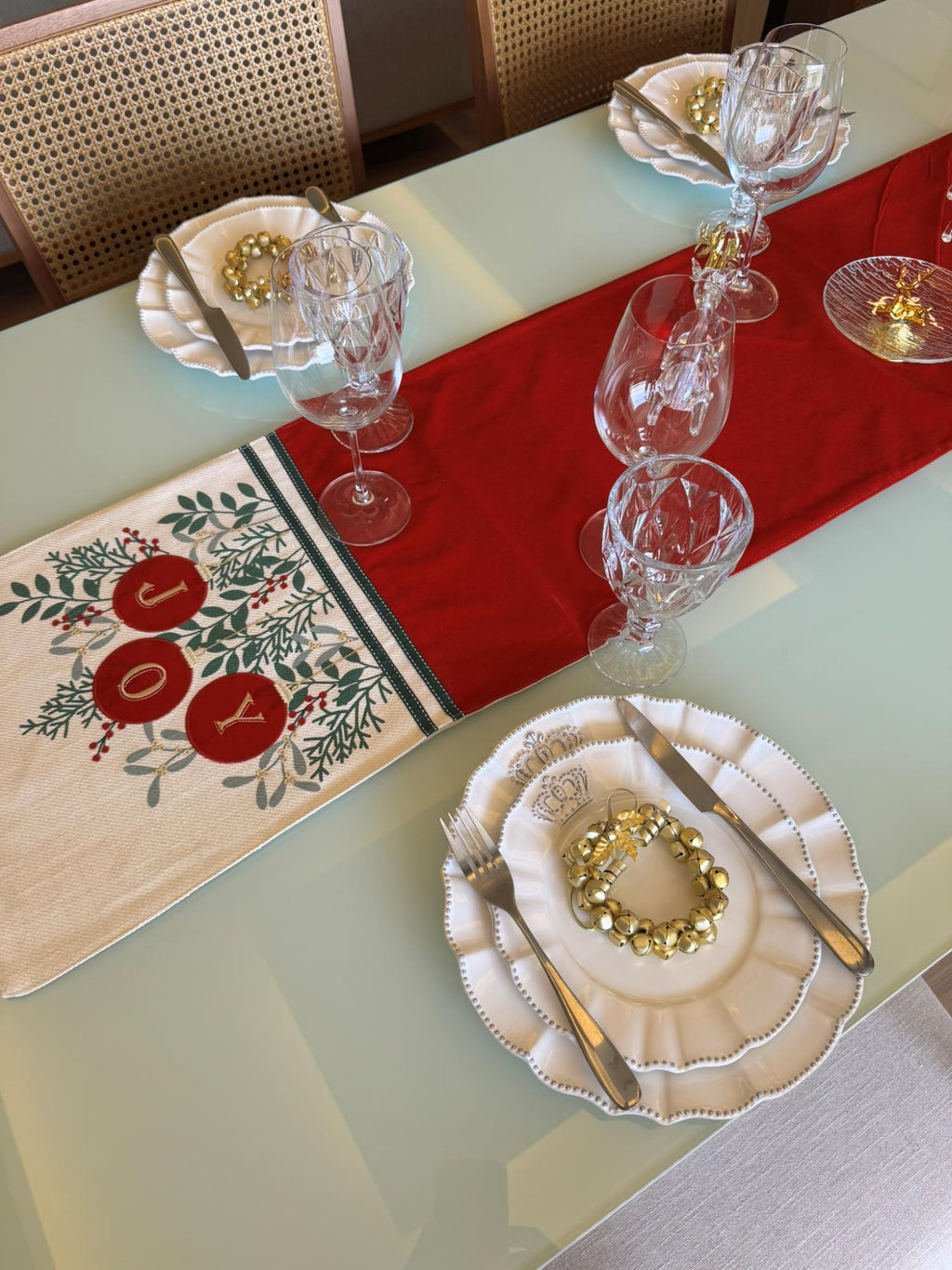 Caminho de Mesa Joy Bordado 40x180 cm