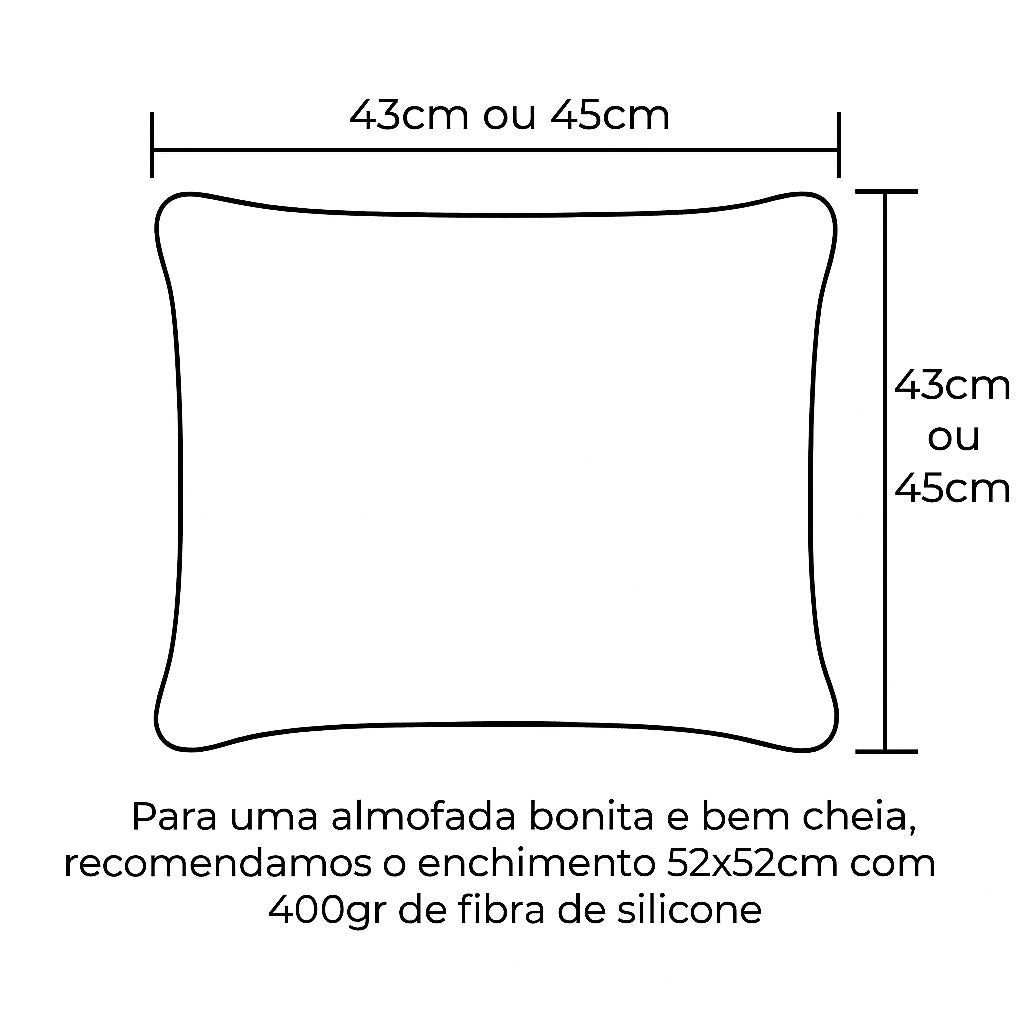 Capa Almofada Duna em algodão com franjas laterais 45 x 45 - Cinza