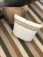 Capa Almofada Melissa em algodão 45 x 45  Bege Escuro