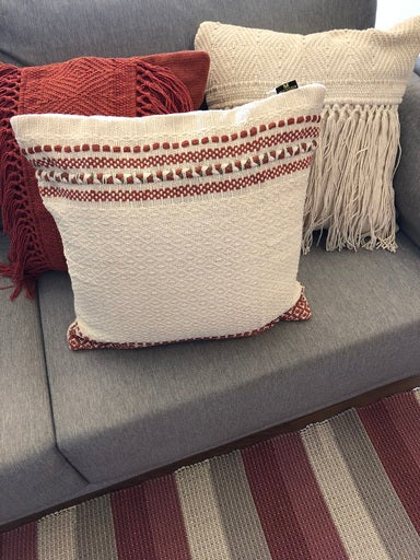 Capa Almofada Melissa em algodão 45 x 45  TerraCota