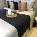 Capa Almofada Tricot Louise 45 x 45 - Grafite